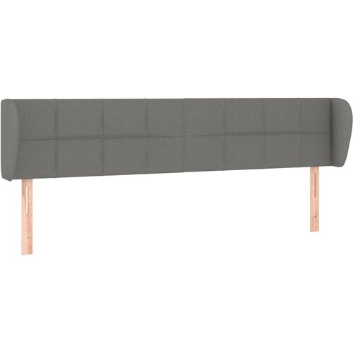 Maison Chic Vzglavna omarica - Nočna omarica - Posteljna omarica z u&amp;scaron;esi temno sivo 163x23x78/88 cm blago, (21708386) Slike