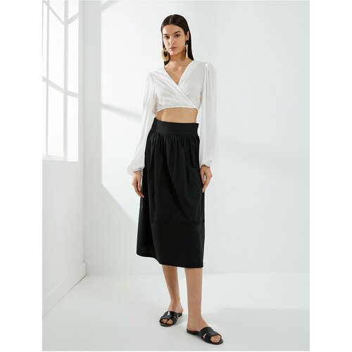 Koton High Waist Cotton Midi Skirt Slike