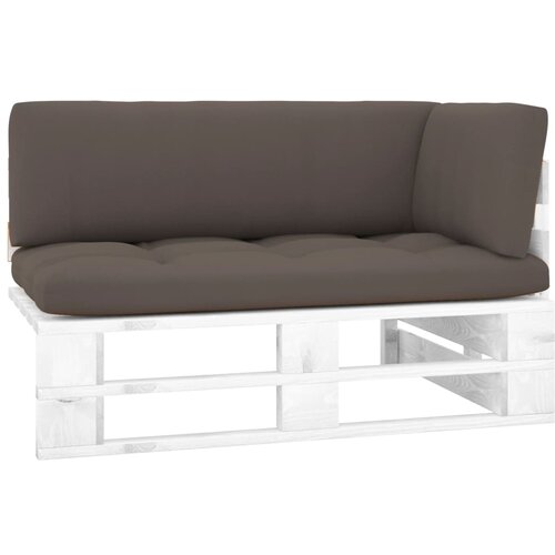 VidaXL Kutna vrtna sofa od paleta od bijelo impregnirane borovine Slike