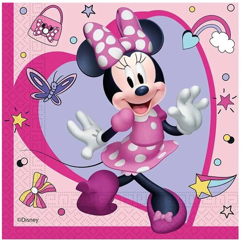 Procos Ružičasta dvostruka papirnata salveta s uzorkom Minnie Mouse, pakiranje od 20 komada. Cijene