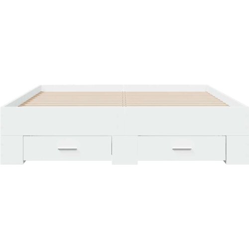 VidaXL okvir kreveta s ladicama bijeli 140 x 190 cm konstruirano drvo Slike