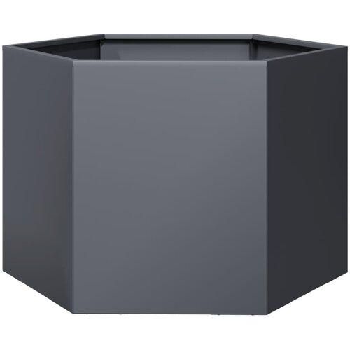 Maison Chic Vrtno korito - Greda - Cvetlični Lonec antracit šestkotnik 69x60x45 cm jeklo, (21788853) Cene