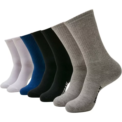 Urban Classics Accessoires Sport Socks 7-Pack Logo Black/White/Heather Grey/Blue