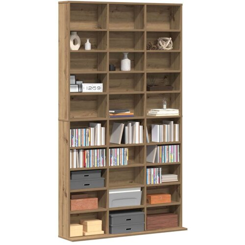 VidaXL CD omarica iz umetnega hrasta - 101x23x177.5 cm narejena iz inženirskega lesa Slike