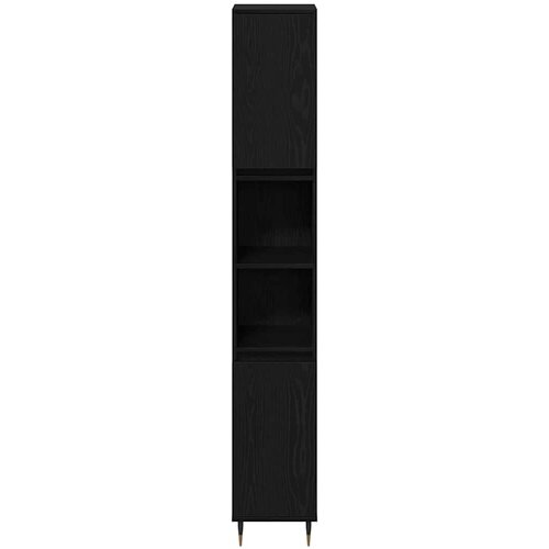  Set namje&amp;scaron;taja za kupaonicu 3 pcs Crni hrast 30 x 30 x 190 cm Slike