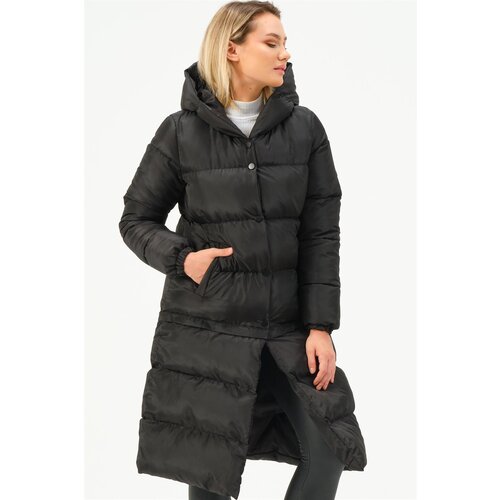 Dewberry Z6772 SHORTENABLE LADIES COAT-BLACK Slike