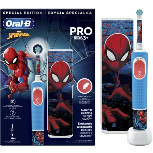 Oral-b električna zubna četkica Pro Kids Spiderman s putnom torbicom