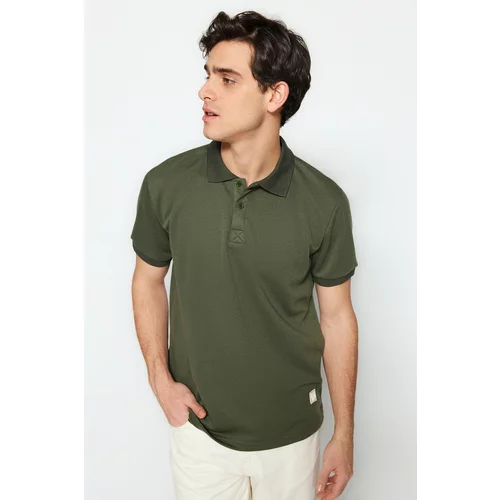 Trendyol Polo T-shirt - Khaki - Fitted