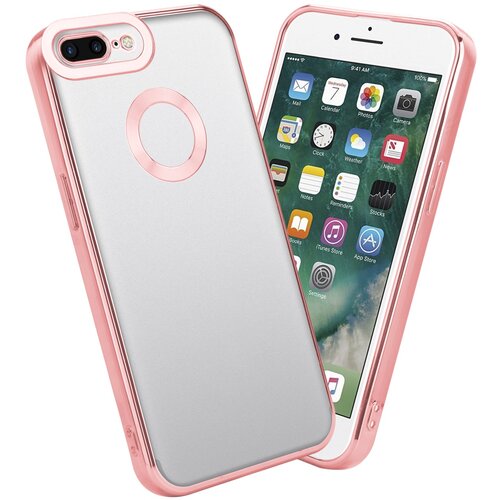 Cadorabo Ohišje, združljiv z Apple v prozorni - roza - zaščitni pokrov, narejen iz fleksibilnega silikona TPU s kromiranjem, (20593882) Cene