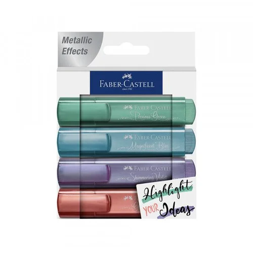 Faber-castell Set kovinskih označevalnikov Faber-Castell 4 kosi (kovinski)