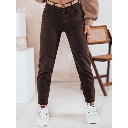 DStreet Spodnie damskie jeansowe STREETSTYLE kawowe Cene