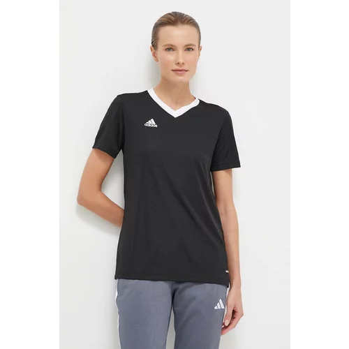Adidas Kratka majica Entrada 22 ženska, črna barva