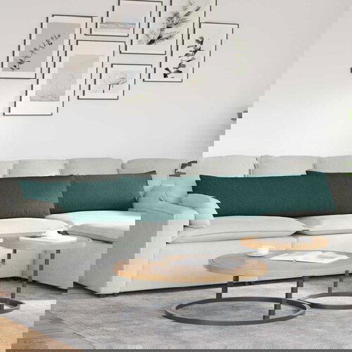 vidaXL Blazine za kavč 2 pcs Temno zelena 200 x 40 cm blago Cene