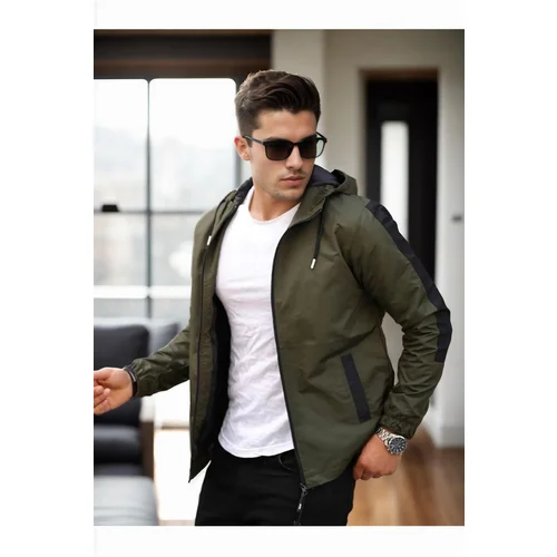 Dewberry 84690 Seasonal Mens Jacket-KHAKI-BLACK