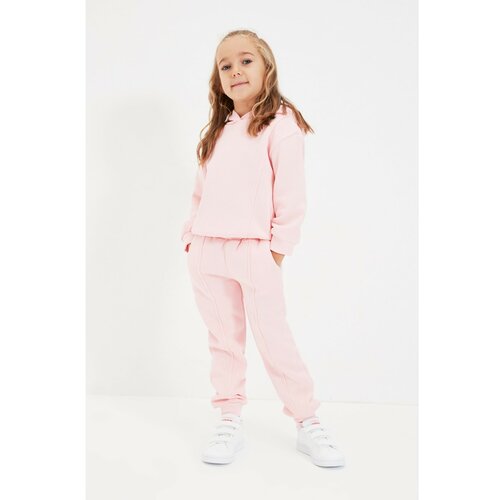 Trendyol Pink Basic Jogger Girls' Raised Knitted Thick Sweatpants Slike