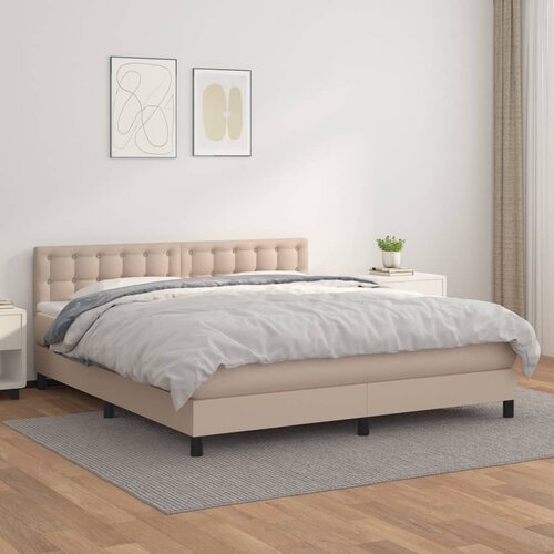 box spring s madracem cappuccino 180x200 cm umjetna koža Cene