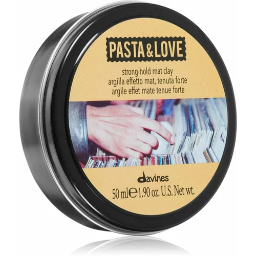DAVINES Pasta & Love Strong-Hold Mat Clay glina za stiliziranje kose mat 50 ml