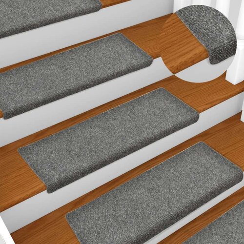  Otirači za stepenice 15 kom prošiveni 65x21x4 cm svjetlosivi Cijene