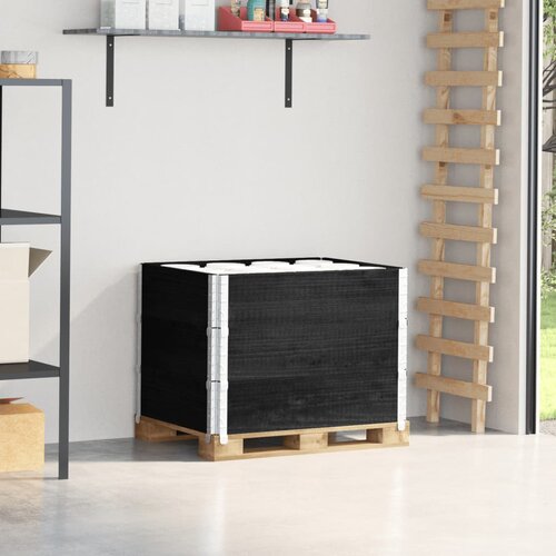 VidaXL okviri za palete 3 kom crni 80x60 cm od masivne borovine Slike
