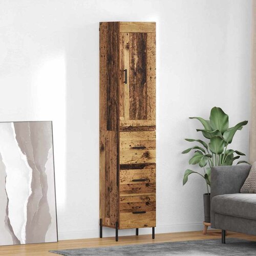 vidaXL Highboard Staro drvo 34,5 x 34 x 180 cm Konstruirano drvo Cijene