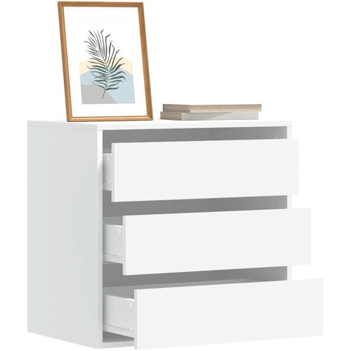  Kutna komoda s ladicama bijela 60x41x58cm od konstruiranog drva Cijene