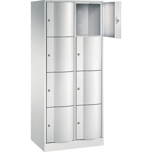 C+P omara s predelki z zaklepanjem resisto, vxšxg 1950 x 770 x 540 mm, 8 predelkov, svetlo siva ral 7035 / svetlo siva ral 7035 Cene