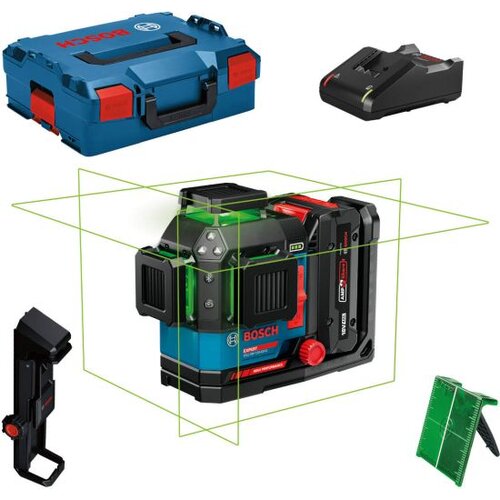 Bosch EXPERT EXLL 18V-120-33CG linijski laser, domet 120m, sa 1x4Ah baterijom i punjačem Slike