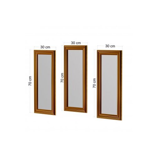  Set od 3 Lavia ogledala, bronza Slike
