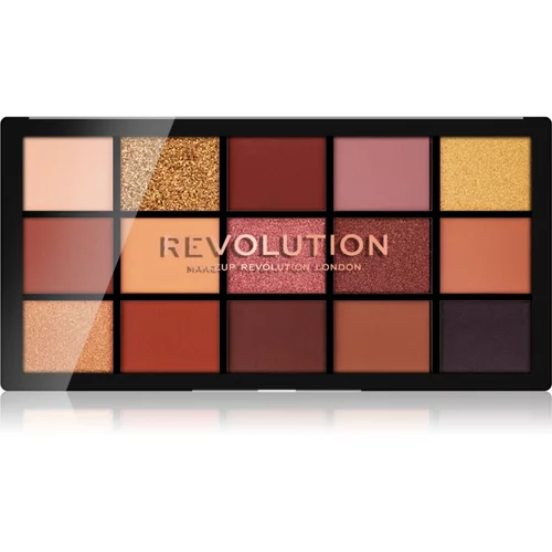 Makeup Revolution Reloaded paleta senčil za oči odtenek Velvet Rose 15 x 1.1 g
