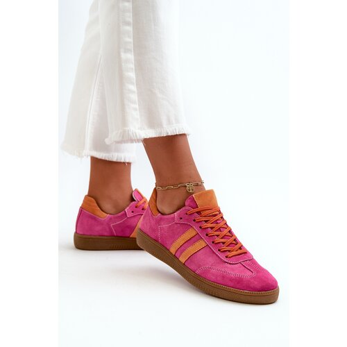 Zazoo N1068 Low Women&amp;#039;s Suede Sneakers Fuchsia Slike