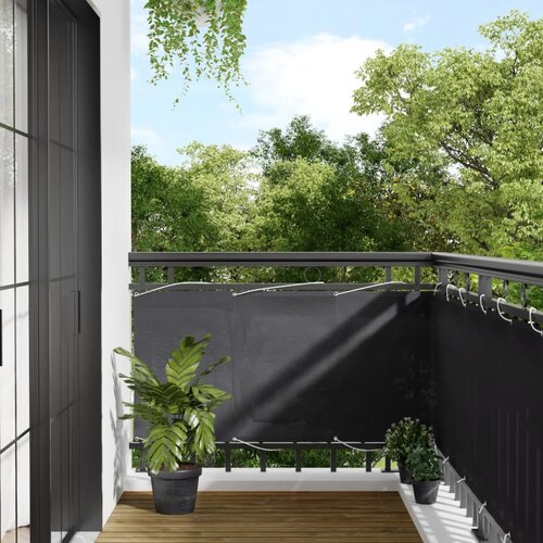 vidaXL Balkonski zaslon antracit 75x1000 cm 100 % poliester Oxford Cijene
