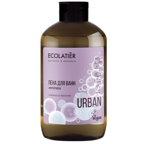 ECOLATIER Urban - Antistres pena za kupanje LAVANDA &amp;amp; NEKTARINA 600ml Slike