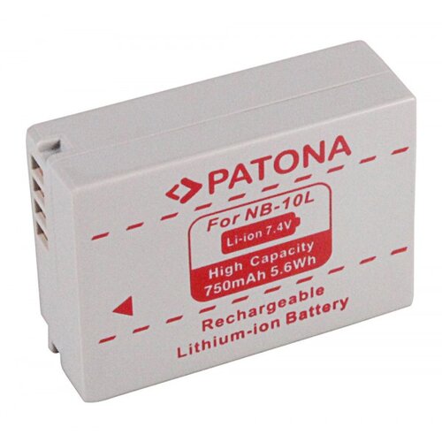 Patona baterija NB-10L za canon powershot SX40 / SX50 / G10, 750 mah kompatibilnost s originalnom baterijom Slike
