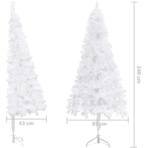  Kutno umjetno božićno drvce bijelo 240 cm PVC Slike