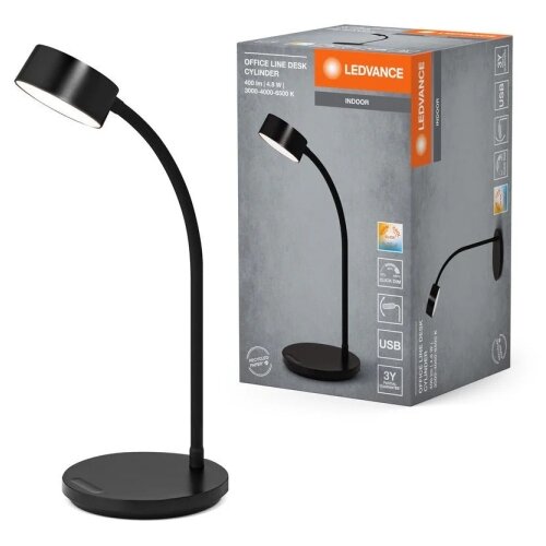 Ledvance LED stona lampa OFFICE, prigu&amp;scaron;iva na dodir, LED/4,8W/5V 3000-6500K crna Slike