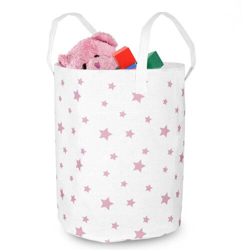 Nukido White Star Toy Storage Basket - Stylish and Functional Solution for Kids, (21740526) Cene