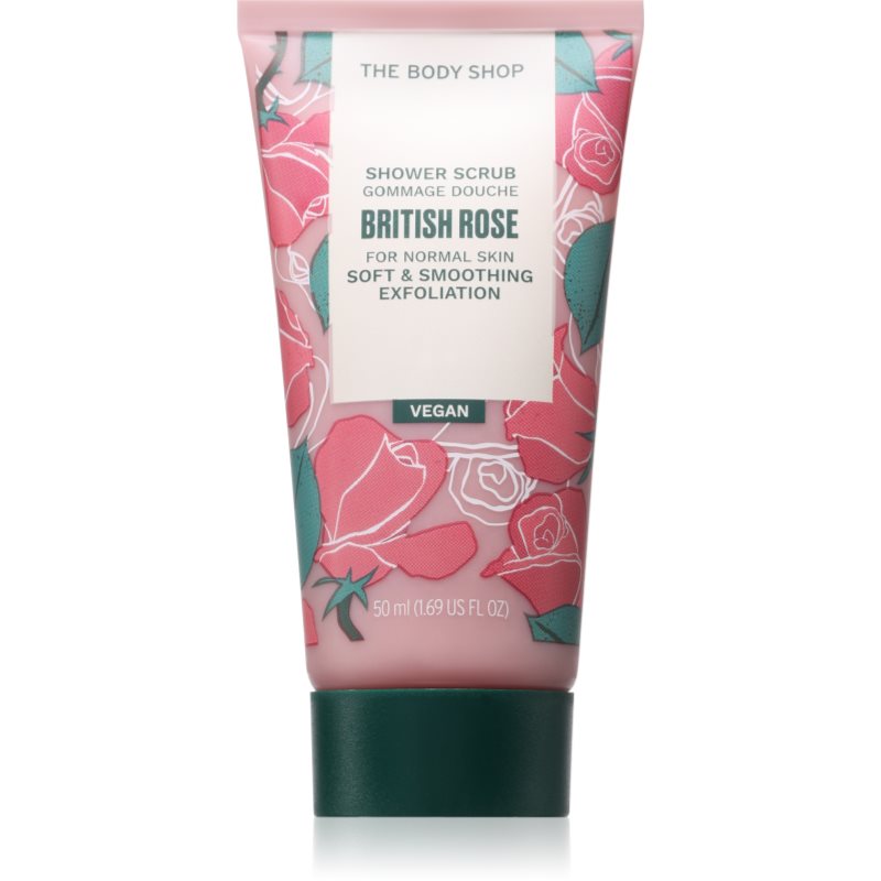The Body Shop British Rose Shower Scrub nježni piling za tijelo s mirisom ruže 50 ml Cijene