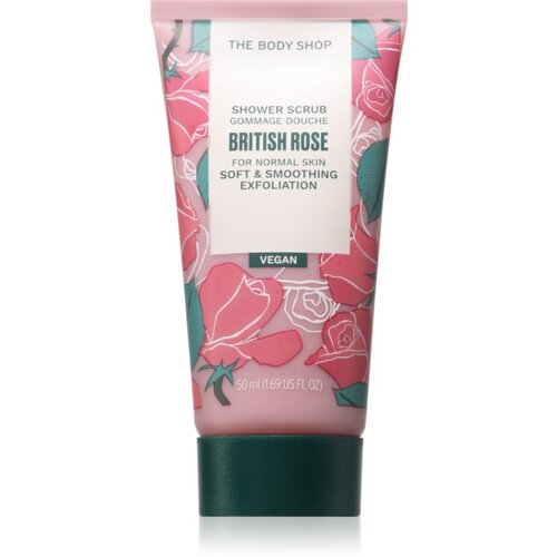 The Body Shop British Rose Shower Scrub nježni piling za tijelo s mirisom ruže 50 ml Slike