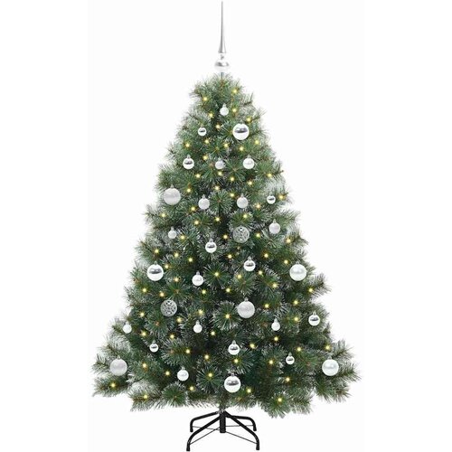 VidaXL Umjetno božićno drvce s stalakom Zelena 150 cm PE i PVC Slike