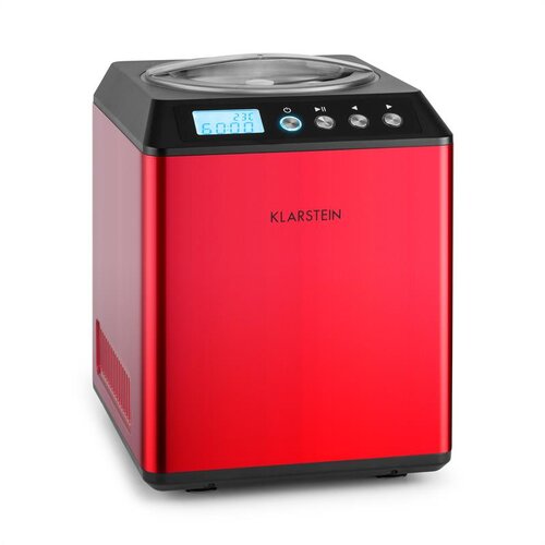 Klarstein Vanilla Sky, 180W, rdeča, aparat za izdelavo sladoleda, nerjaveče jeklo, 2L Cene