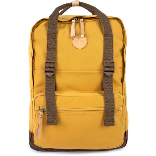 Himawari Unisex's Backpack Tr23202-2 Mustard/Brown Cene