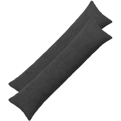  Presvlaka za jastuk 2 pcs HEERLEN Tamnosiva 40 x 145 cm Bouclé Cene