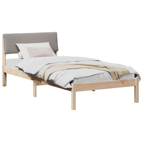  Okvir kreveta Smeđa i taupe 90 x 200 cm Masivna borovina Slike