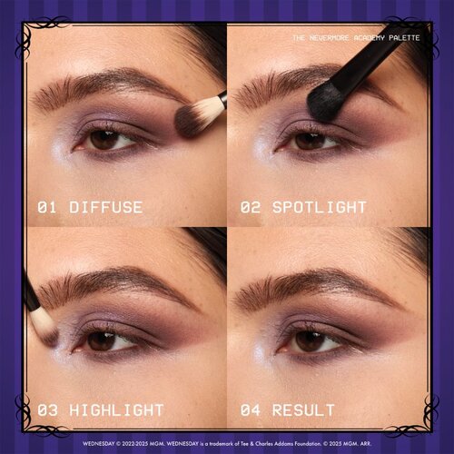 NYX Professional Makeup Wednesday The Nevermore Academy Palette paleta senčil za oči 8 barv 8x1 g Slike