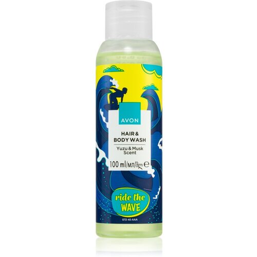 Avon Travel Kit Ride The Wave gel za tu&amp;scaron;iranje i &amp;scaron;ampon 2 u 1 100 ml Slike