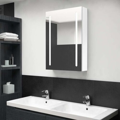  Kupaonski ormarić s ogledalom sjajni bijeli 50 x 13 x 70 cm Cijene