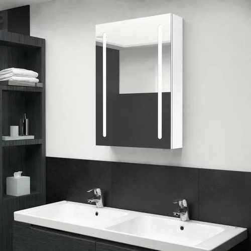  kupaonski ormarić s ogledalom sjajni bijeli 50 x 13 x 70 cm
