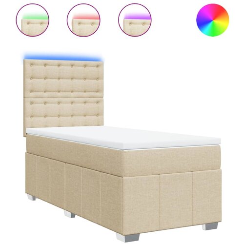 Maison Chic Box spring postelja - Vzmetna postelja z vzmetnico krem 100x200 cm blago SL4789, (21887809) Cene