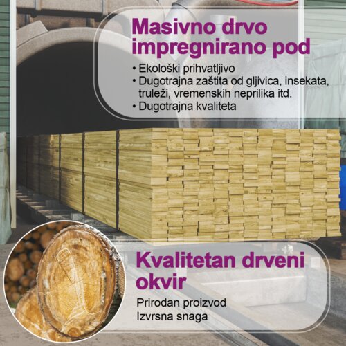  Nadstre&amp;scaron;nica za vrata 200 x 100 x 100 cm od masivne borovine Slike
