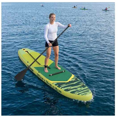 vidaXL SUP Daska s Mjestom 2-u-1 POSEIDON 305 x 76 x 15 cm Zelena - Zelena 305 x 76 x 15 cm Cene